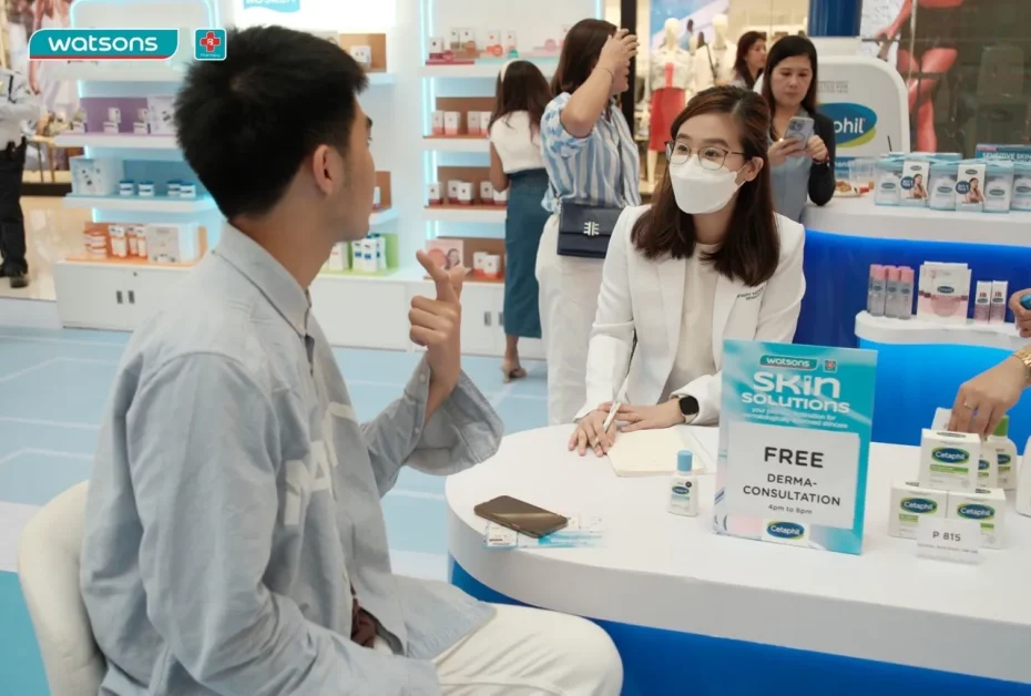 Customers were treated with free derma consultations and more Large