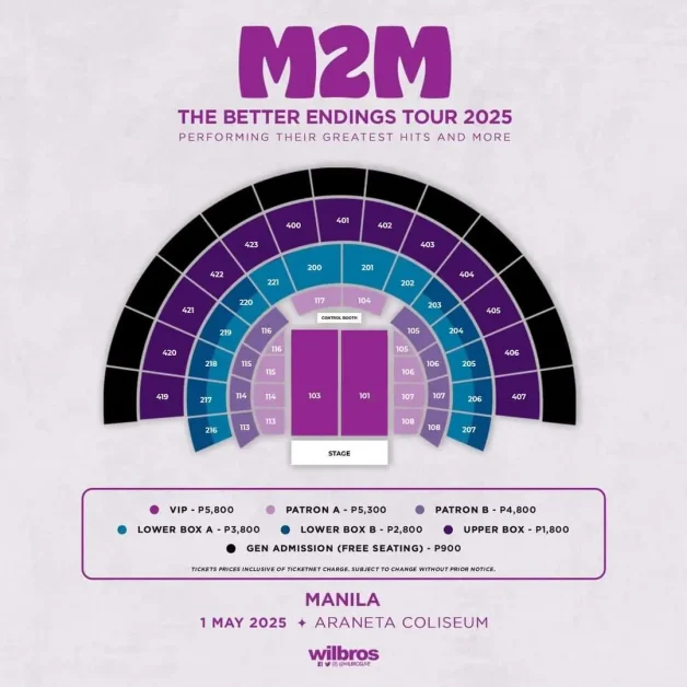 M2M manila concert the better endings tour 2025 ticket prices