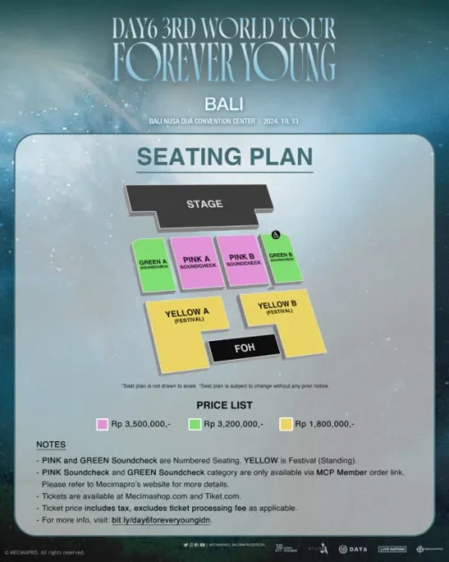day6 forever young bali indonesia seat plan
