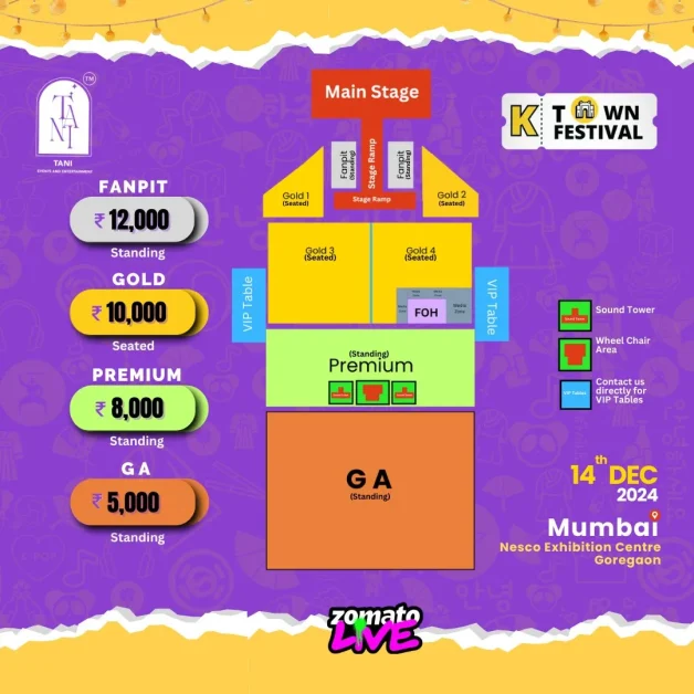 k town festival 2024 mumbai seat plan