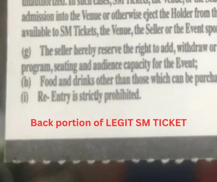 legit sm ticket