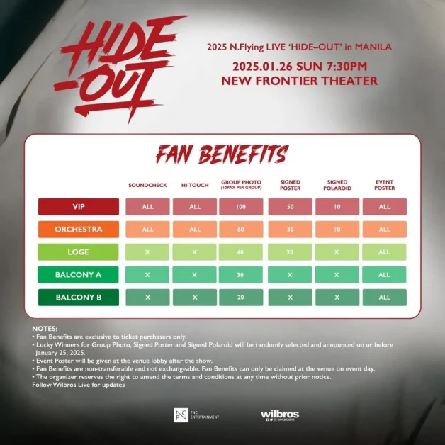 nflying hide out manila concert 2025 ticket prices