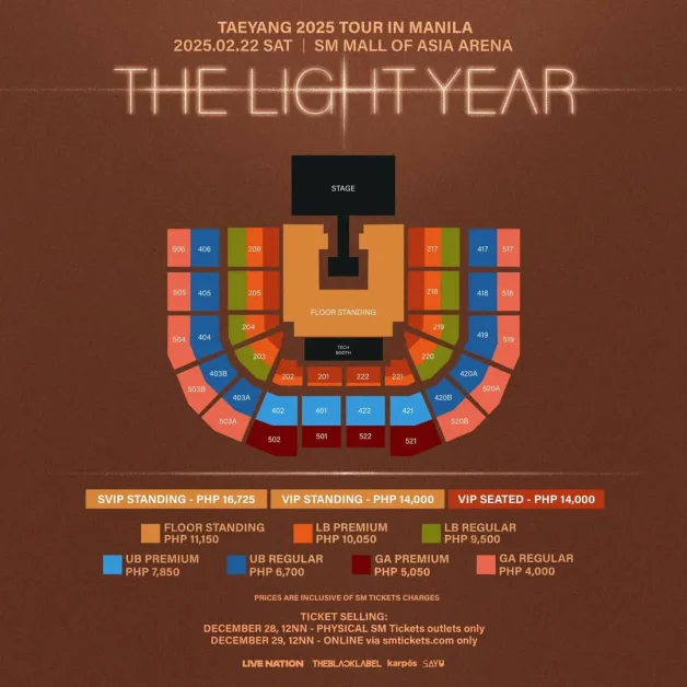 taeyang manila light year 2025 ticket prices