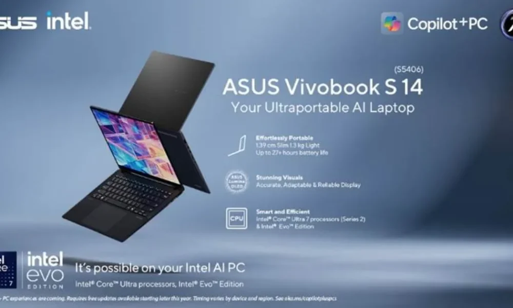 ASUS Vivobook S 14 Ultraportable AI Laptop