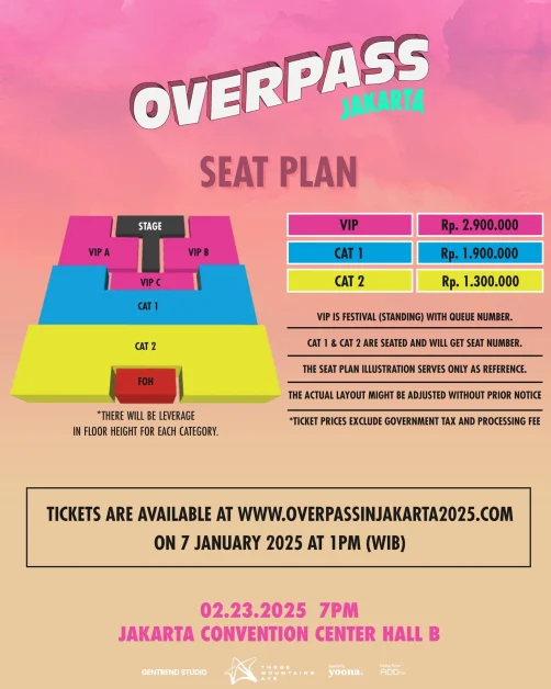 kpop overpass jakarta 2025 ticket prices seat plan
