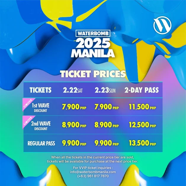 waterbomb manila 2025 ticket prices