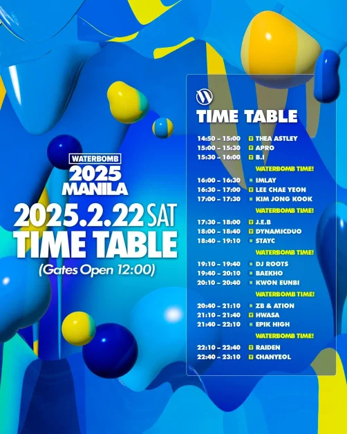 waterbomb manila 2025 timeline day 1