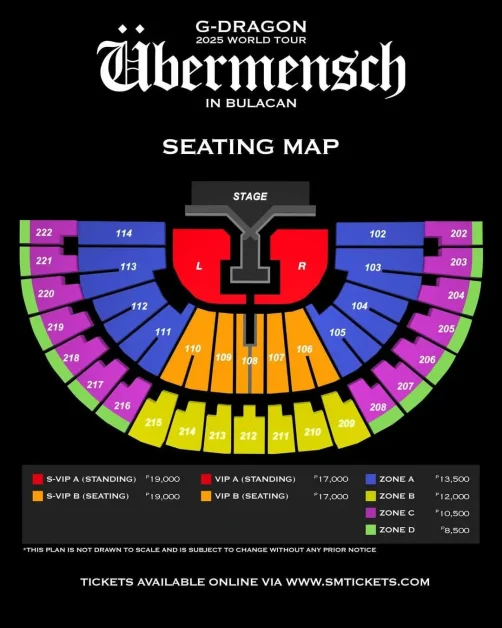ticket prices for G Dragons Ubermensch concert bulacan