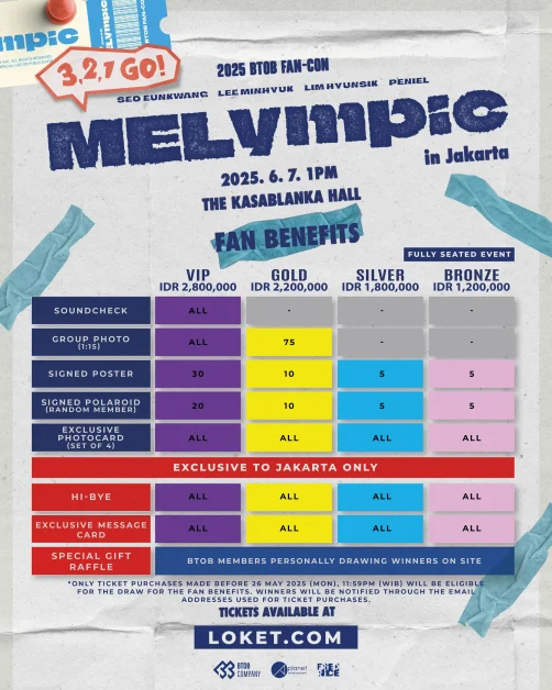 2025 BTOB FAN CON melympic jakarta fan benefits