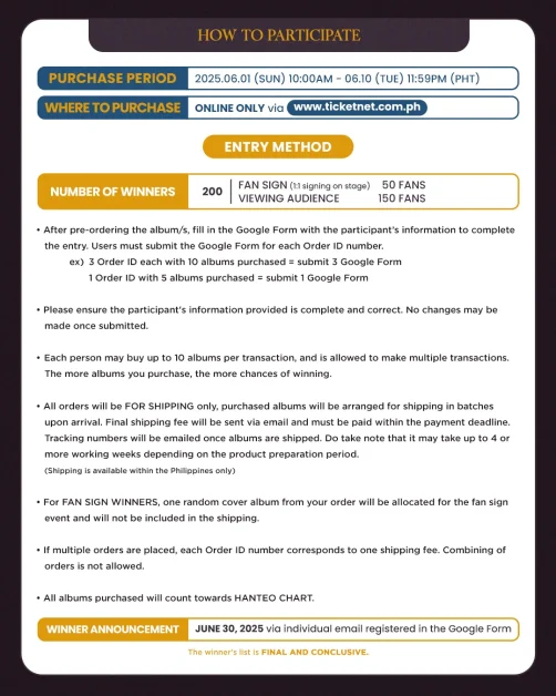 KAI FAN SIGNING EVENT in MANILA 2025 how to participate