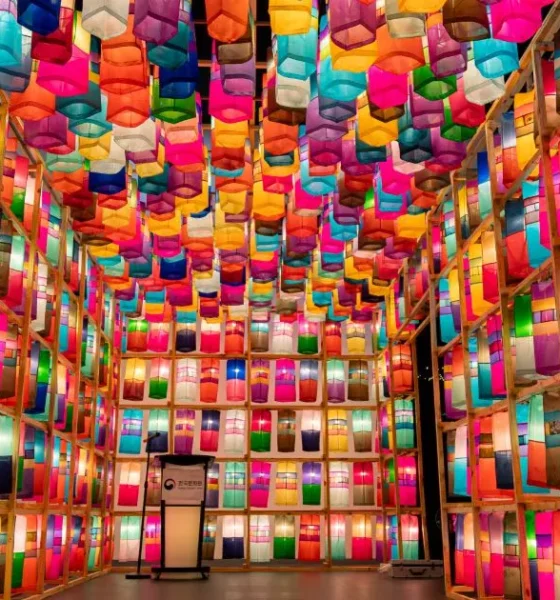 Korean culture center jinju silk lanterns