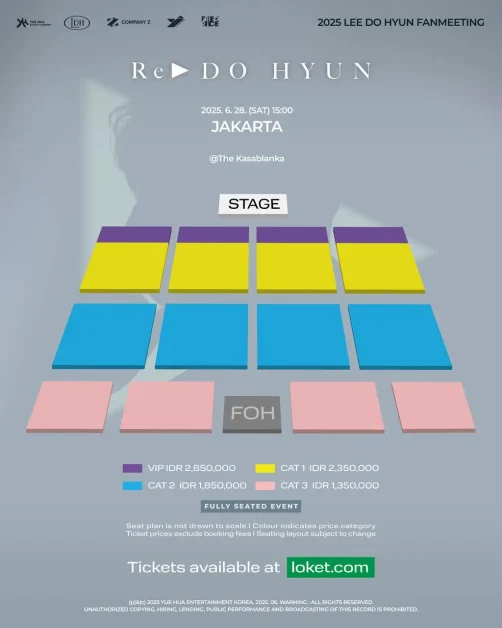 LEE DO HYUN Fanmeeting Jakarta ticket prices