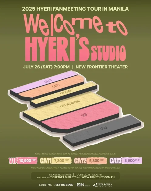 lee hyeri manila fan meeting welcome to hyeri studio seat plan
