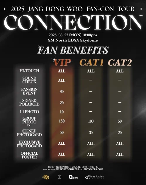 2025 JANG DONG WOO FAN CON TOUR IN MANILA fan benefits