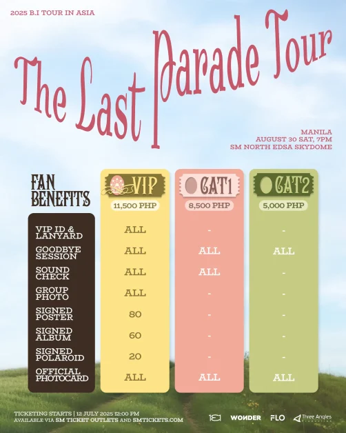 2025 The Last Parade Tour Manila fan benefits