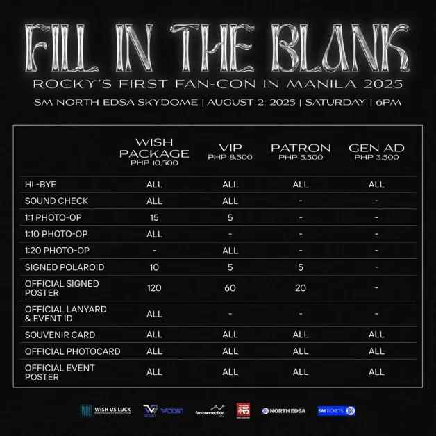 Rocky fill in the blank fan concert Manila fan benefits