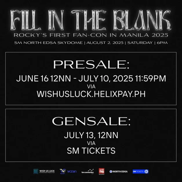 Rocky fill in the blank fan concert Manila ticket prices