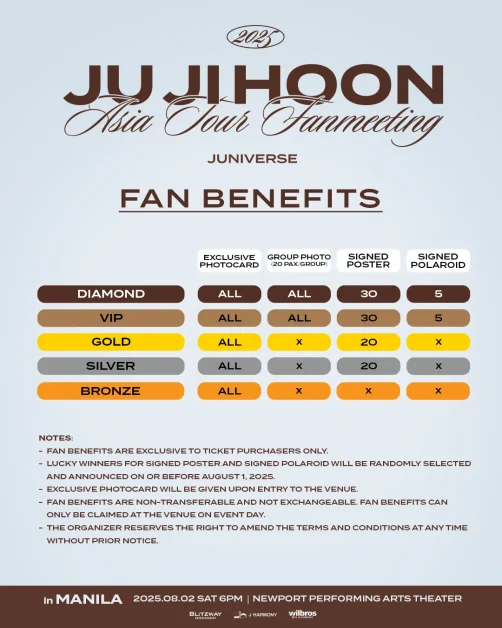 ju ji hoon asia tour fanmeeting manila juniverse fan benefits