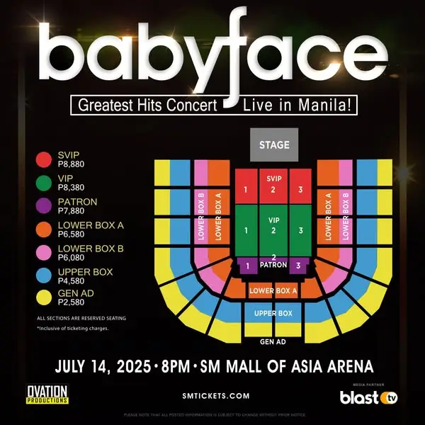 babyface manila concert ticket prices