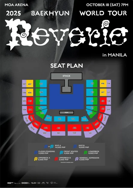 baekhyun reverie manila concert seat plan