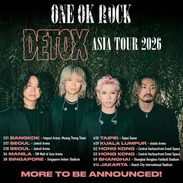 ONE OK ROCK Detox asia tour 2026 concert dates