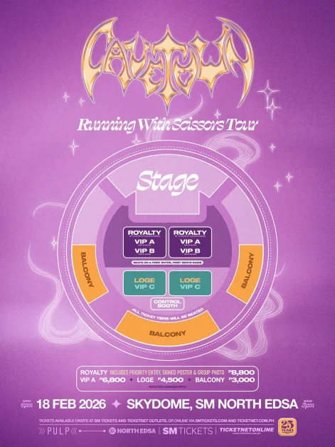 CAVETOWN Running with Scissors Tour in Manila Seat Plan and Ticket Prices