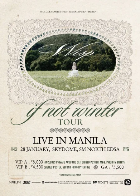 WISP If Not Winter Tour Love in Manila Poster