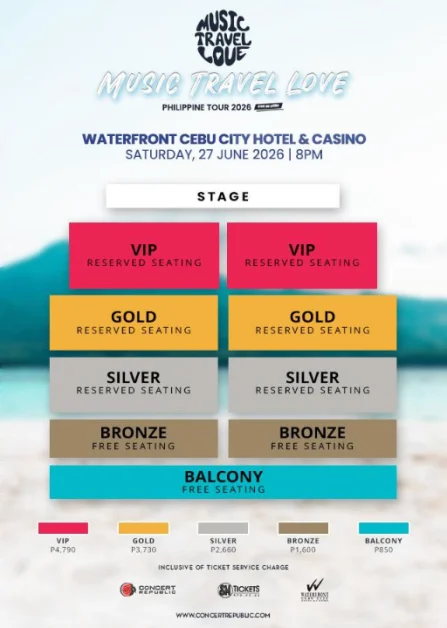 Music Travel Love Cebu Seat Plan
