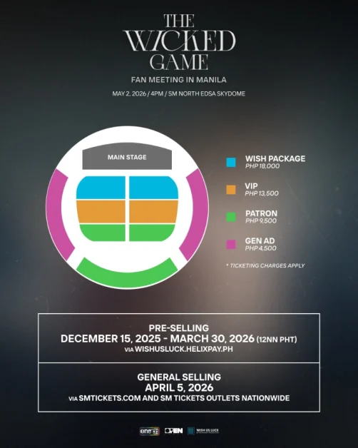 DaouOffroad the wicked game fan meeting in manila seat plan