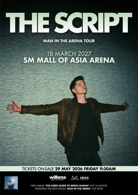 the script the man in the arena tour poster