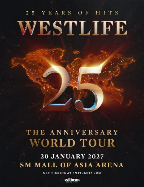 westlife the anniversary tour in manila poster