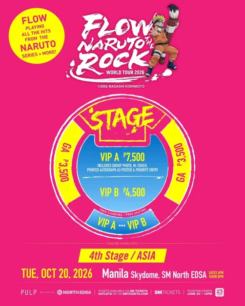 FLOW NARUTO THE ROCK ticket prices
