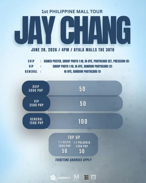 Jay Chang 1st Philippine Tour Ayala Malls the 30th Perks