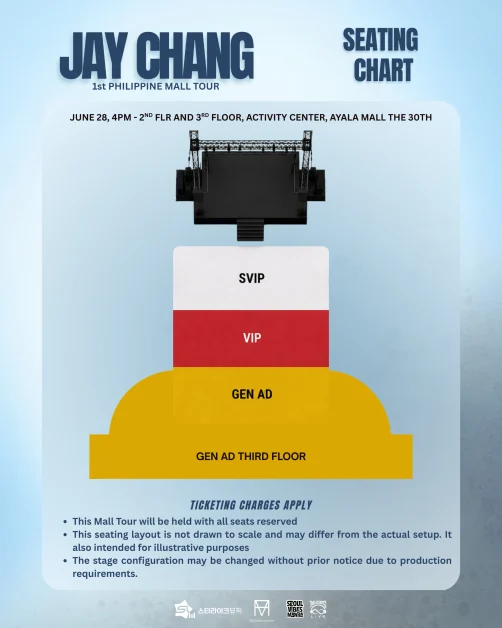 Jay Chang 1st Philippine Tour Ayala Malls the 30th Seat Layout
