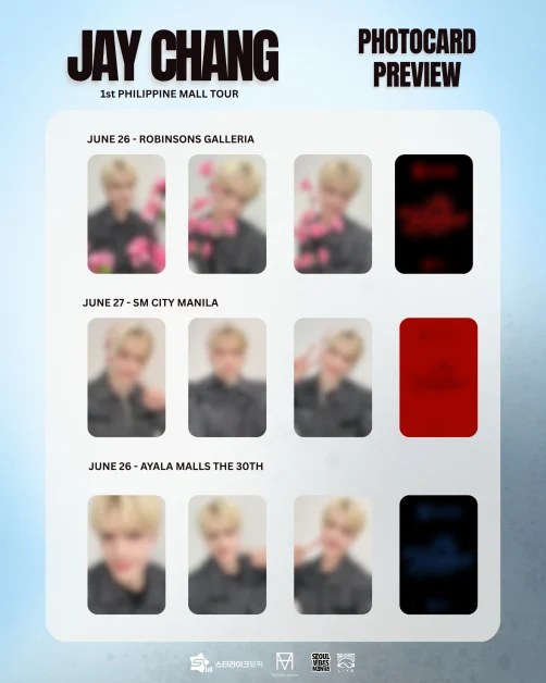 Jay Chang 1st Philippine Tour Main Photocard Preview