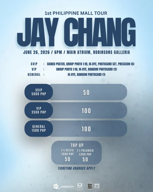Jay Chang 1st Philippine Tour Robinsons Galleria Perks