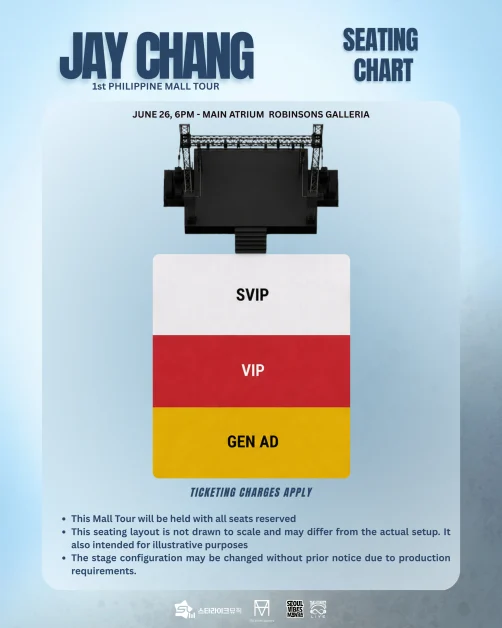 Jay Chang 1st Philippine Tour Robinsons Galleria Seat Layout