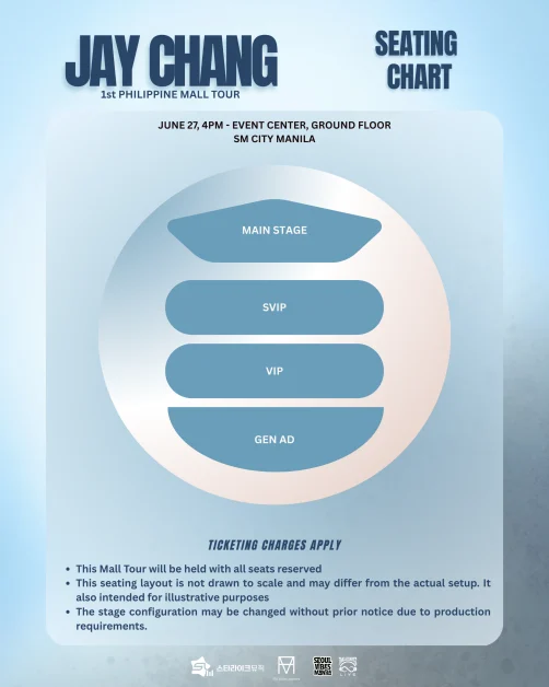 Jay Chang 1st Philippine Tour SM City Manila Seat Layout