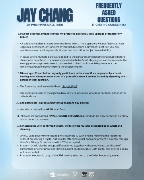 Jay Chang 1st Philippine Tour Ticket Page Guide 3