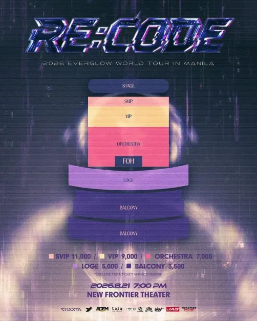 EVERGLOW Manila 2026 seat plan