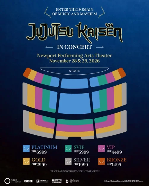 Jujutsu Kaisen Manila concert seat plan 2026