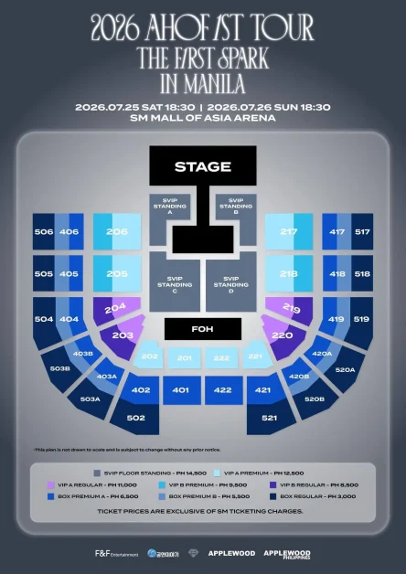 ahof 1st spark in manila ticket prices