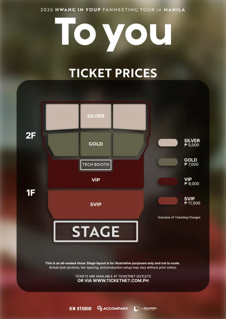 hwang in youp to you fan meeting in manila seat plan, ticket prices