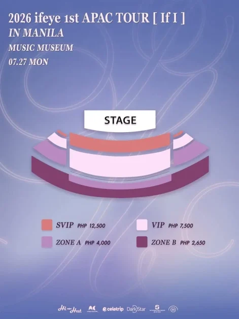 ifeye 1st apac tour manila ticket prices seat plan 2026
