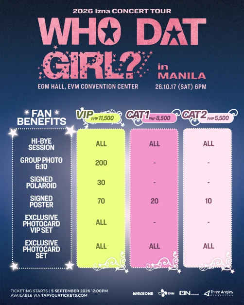 izna who dat girl in manila fan benefits