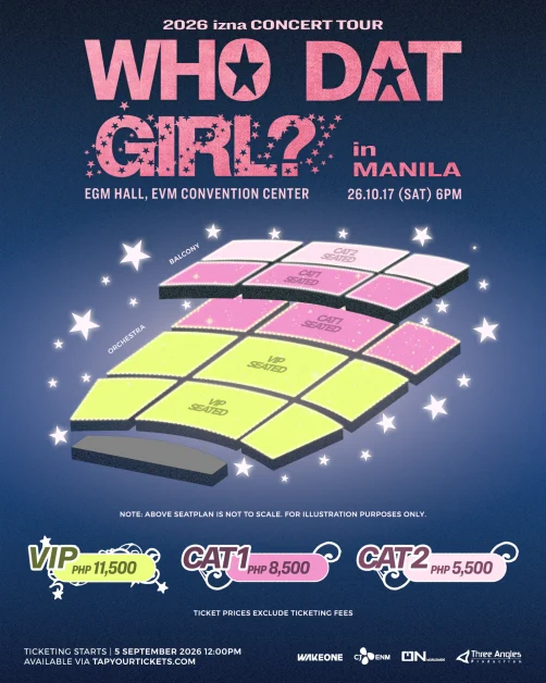izna who dat girl in manila seat plan