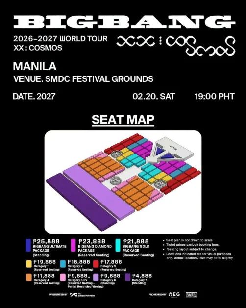 Bigbang cosmos manila concert 2026 ticket prices