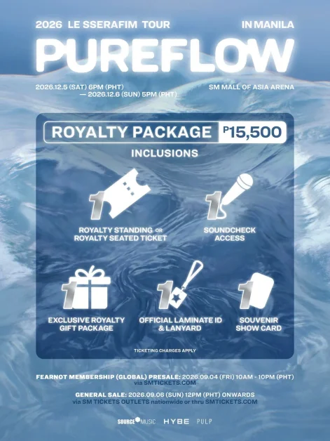 LE SSERAFIM PUREFLOW Tour in Manila 2026 royalty package