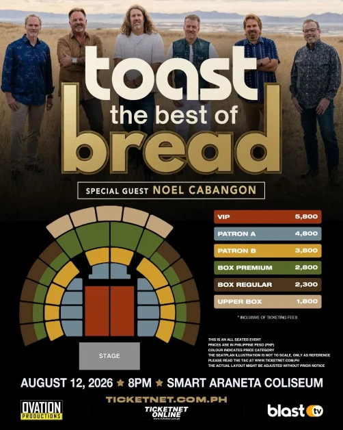 Toast bread manila ticket price seat plan