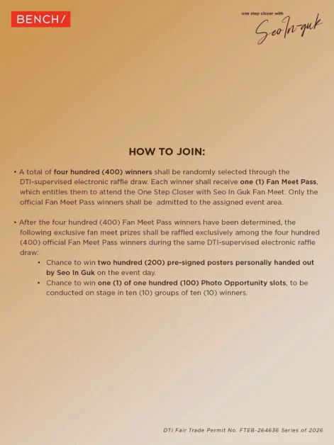 bench one step closer with seo in guk how to join 2